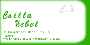 csilla webel business card